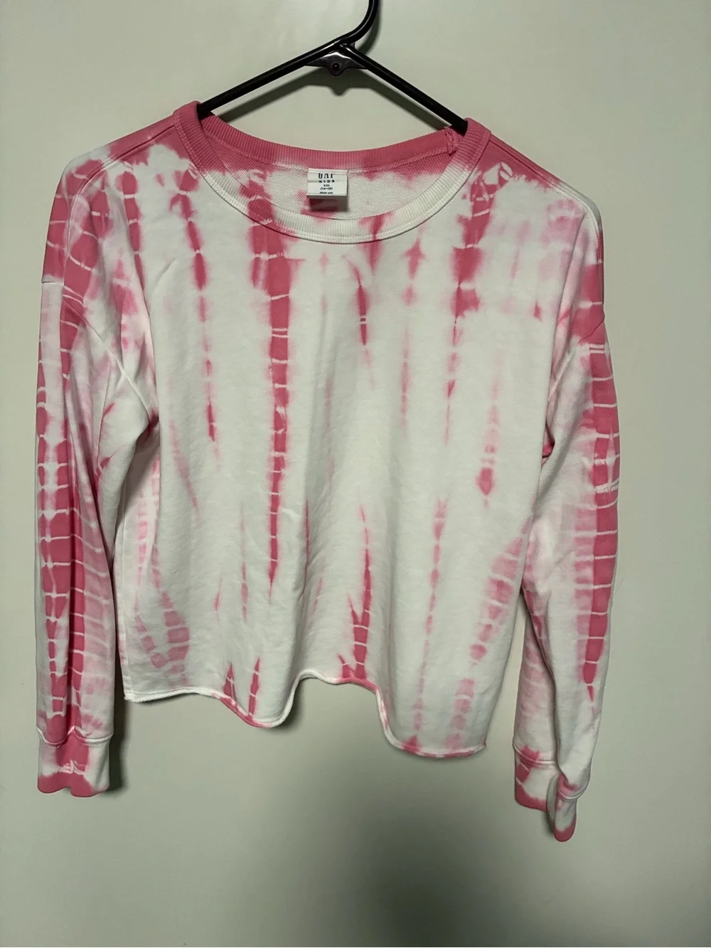 Girls  GAP Pink & White Tie-Dye Crewneck XXL